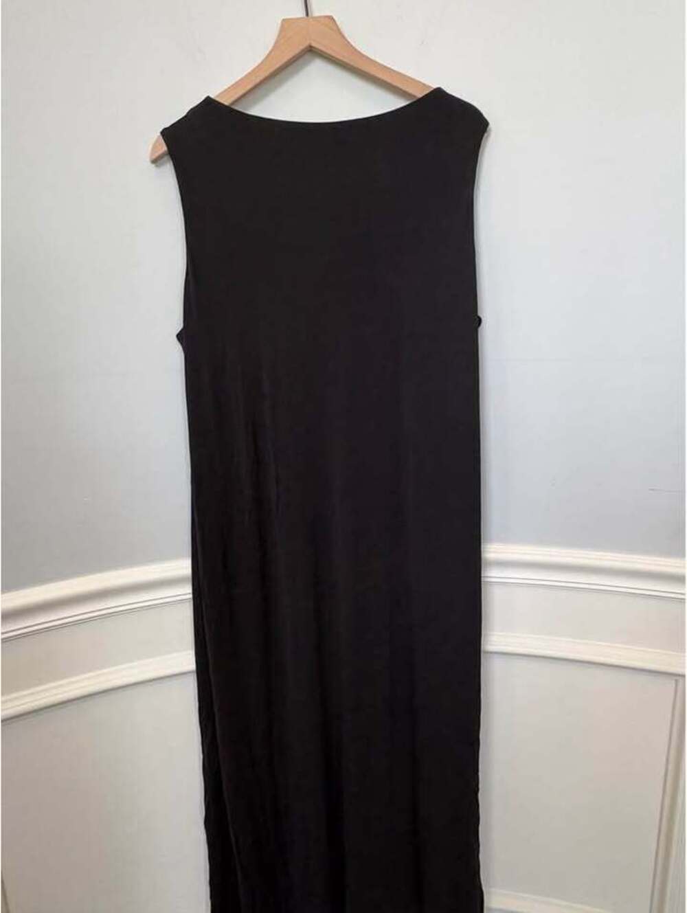 Eileen Fisher Stretch Silk Jersey Drape Neck Maxi Dress XL - Picture 6 of 6